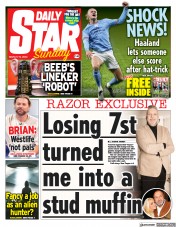 Daily Star Sunday front page for 19 March 2023