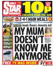 Daily Star Sunday (UK) Newspaper Front Page for 20 November 2016