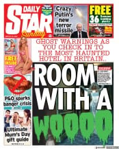 Daily Star Sunday front page for 20 March 2022