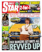 Daily Star Sunday front page for 20 April 2025