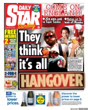 Daily Star Sunday front page for 20 August 2023