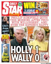 Daily Star Sunday front page for 21 May 2023