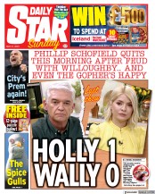 Daily Star Sunday (UK) Newspaper Front Page for 21 May 2023