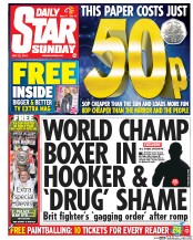 Daily Star Sunday (UK) Newspaper Front Page for 22 May 2016