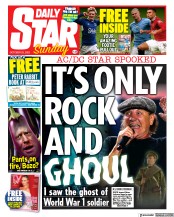 Daily Star Sunday front page for 23 October 2022