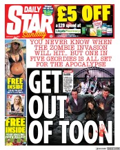 Daily Star Sunday front page for 23 January 2022