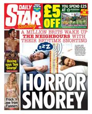 Daily Star Sunday front page for 23 March 2025