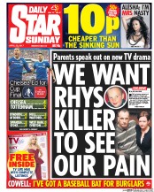 Daily Star Sunday (UK) Newspaper Front Page for 23 April 2017