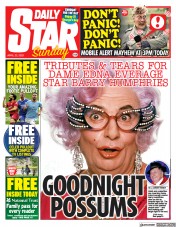 Daily Star Sunday (UK) Newspaper Front Page for 23 April 2023