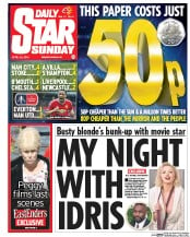 Daily Star Sunday (UK) Newspaper Front Page for 24 April 2016