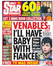 Daily Star Sunday (UK) Newspaper Front Page for 25 February 2018