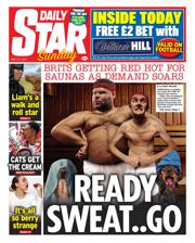 Daily Star Sunday front page for 25 May 2025