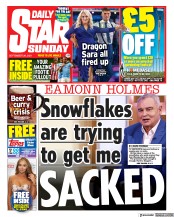 Daily Star Sunday (UK) Newspaper Front Page for 26 September 2021