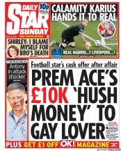 Daily Star Sunday (UK) Newspaper Front Page for 27 May 2018