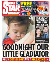 Daily Star Sunday (UK) Newspaper Front Page for 29 April 2018