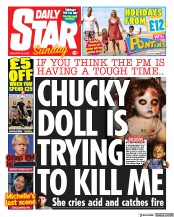 Daily Star Sunday (UK) Newspaper Front Page for 30 January 2022