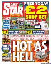 Daily Star Sunday (UK) Newspaper Front Page for 31 July 2022