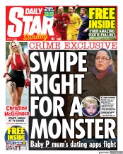 Daily Star Sunday (UK) Newspaper Front Page for 3 April 2022