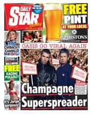 Daily Star Sunday front page for 3 August 2025