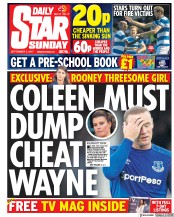 Daily Star Sunday (UK) Newspaper Front Page for 3 September 2017