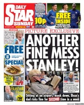 Daily Star Sunday (UK) Newspaper Front Page for 4 October 2020