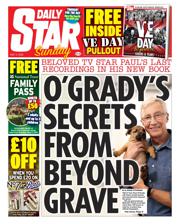 Daily Star Sunday front page for 4 May 2025