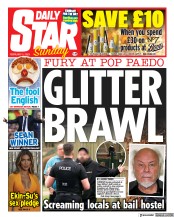 Daily Star Sunday (UK) Newspaper Front Page for 5 February 2023