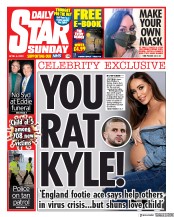 Daily Star Sunday (UK) Newspaper Front Page for 5 April 2020