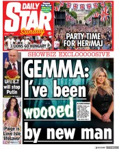 Daily Star Sunday front page for 5 June 2022