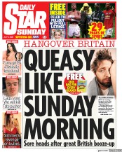 Daily Star Sunday (UK) Newspaper Front Page for 5 July 2020