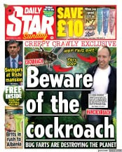 Daily Star Sunday front page for 6 November 2022
