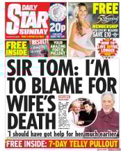 Daily Star Sunday (UK) Newspaper Front Page for 6 January 2019