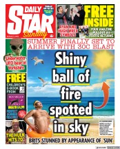 Daily Star Sunday front page for 6 August 2023