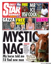 Daily Star Sunday (UK) Newspaper Front Page for 6 September 2020