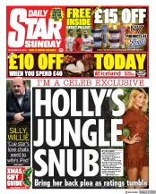 Daily Star Sunday (UK) Newspaper Front Page for 8 December 2019