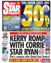 Daily Star Sunday (UK) Newspaper Front Page for 8 May 2016