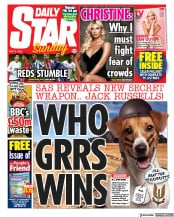 Daily Star Sunday (UK) Newspaper Front Page for 8 May 2022