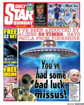 Daily Star Sunday (UK) Newspaper Front Page for 9 May 2021