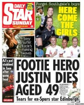 Daily Star Sunday (UK) Newspaper Front Page for 9 June 2019