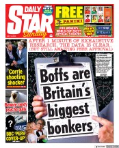 Daily Star Sunday front page for 9 July 2023