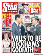 Daily Star Sunday (UK) Newspaper Front Page for 10 July 2011