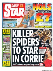 Daily Star Sunday (UK) Newspaper Front Page for 11 October 2014