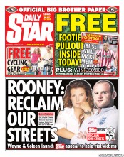 Daily Star Sunday Newspaper Front Page (UK) for 13 August 2011