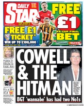 Daily Star Sunday Newspaper Front Page (UK) for 17 May 2014