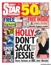 Daily Star Sunday (UK) Newspaper Front Page for 20 May 2012