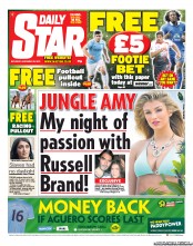Daily Star Sunday (UK) Newspaper Front Page for 23 November 2013