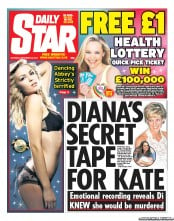 Daily Star Sunday Newspaper Front Page (UK) for 28 September 2013