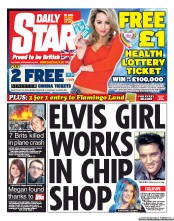 Daily Star Sunday (UK) Newspaper Front Page for 29 September 2012