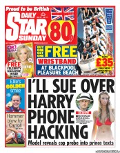 Daily Star Sunday (UK) Newspaper Front Page for 2 September 2012