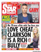 Daily Star Sunday (UK) Newspaper Front Page for 30 October 2011